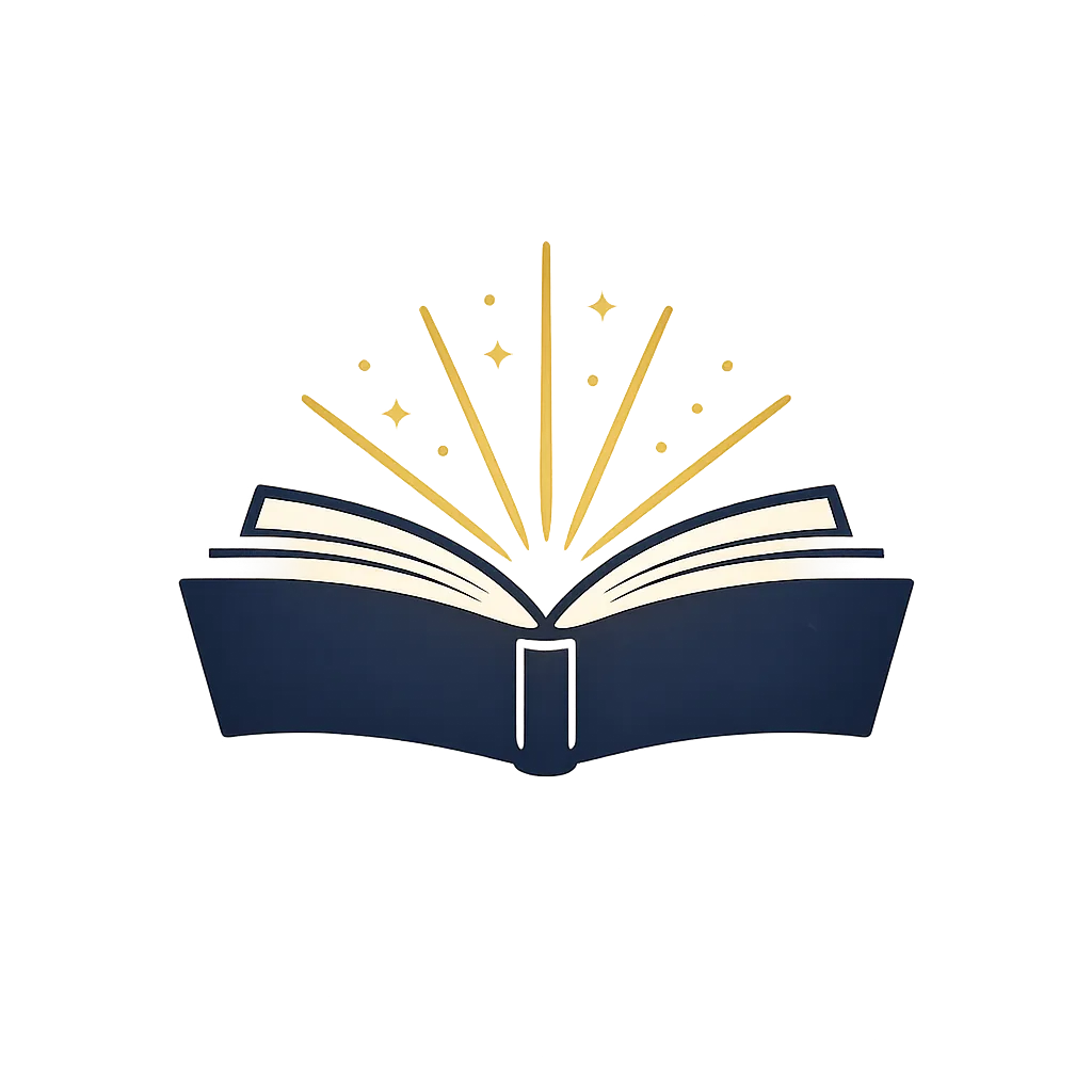 Icono Mente - Libro abierto con rayos dorados